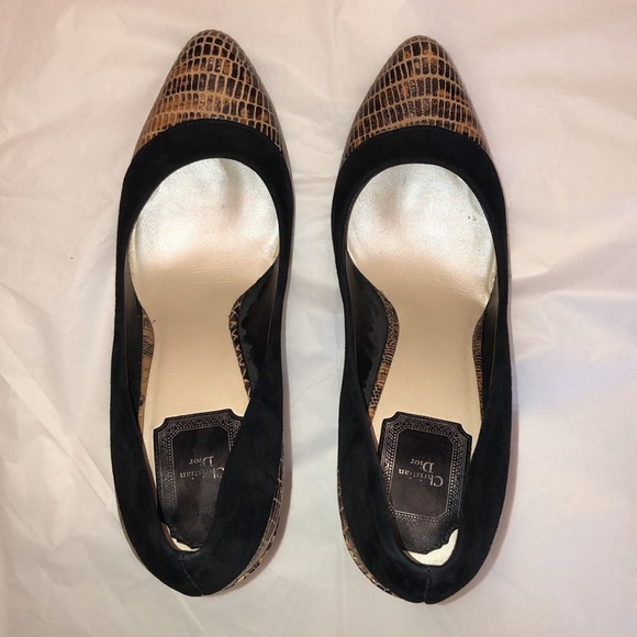 Christian Dior Animal Print Stiletto Heels with Suede Trim, Size 38/8. - Picture 16 of 16